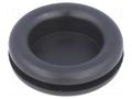 Grommet; with bulkhead; Ømount.hole: 19mm; Øhole: 16mm; rubber FIX&FASTEN FIX-DGB-19