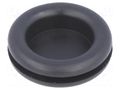 Grommet; with bulkhead; Ømount.hole: 19mm; Øhole: 16mm; rubber FIX&FASTEN FIX-DGB-19