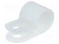 Fixing clamp; Cable P-clips; ØBundle : 9mm; polyamide; natural FIX&FASTEN FIX-CC-5L