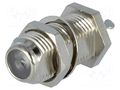 Connector: F; socket; female; soldering; for panel mounting AMPHENOL RF F-F215D/D