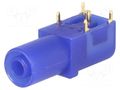 Connector: 4mm banana; socket; 24A; 33mm; blue; gold-plated CLIFF FCR7350L