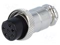 Connector: microphone; plug; female; PIN: 7; for cable; straight CLIFF FC684217