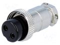 Connector: microphone; plug; female; PIN: 2; for cable; straight CLIFF FC684212