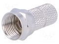 Connector: F; plug; male; twist-on; for cable; straight; RG59; 6mm YIZN Jiangsu Tengyu Electronics co. FC-001/RG59