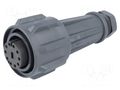 Connector: circular; plug; female; PIN: 10; 10A; 250V; EXPlora; IP68 BULGIN EXP-0911/10/S