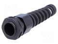 Cable gland; with strain relief; PG16; IP68; polyamide; black KSS WIRING EG-16SR