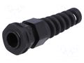 Cable gland; with strain relief; PG9; IP68; polyamide; black KSS WIRING EG-9SR