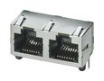 RJ45 CONN, R/A JACK, 8P8C, 2PORT, TH 1149858