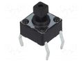 Microswitch TACT; SPST-NO; Pos: 2; 0.05A/12VDC; THT; none; 1N; 7.3mm DIPTRONICS DTS644K