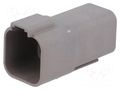 Connector: wire-wire; plug; male; DT; PIN: 6; IP68; for cable; grey DEUTSCH DT04-6P