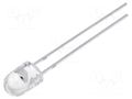 LED; red; oval; 5x4.1mm; 7000÷8000mcd; 100/40°; Front: convex; 20mA OPTOSUPPLY OSR5PA5HA1B