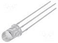LED; red/blue; 5mm; 30°; Front: convex; 1.8÷2.6/2.9÷3.6VDC; round OPTOSUPPLY OSRBMC5B31A