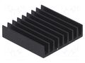 Heatsink: extruded; black; L: 19mm; W: 19mm; H: 4.8mm; 22K/W; anodized FISCHER ELEKTRONIK ICKSMDB19SA