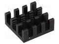 Heatsink: extruded; black; L: 14mm; W: 14mm; H: 6mm; aluminium FISCHER ELEKTRONIK ICKBGA14X14