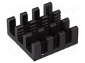 Heatsink: extruded; BGA; black; L: 14mm; W: 14mm; H: 6mm; 29K/W FISCHER ELEKTRONIK ICKBGA14X14
