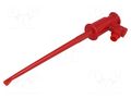 Clip-on probe; hook type; 3A; 60VDC; red; Grip capac: max.1.3mm SCI ICC16C-R