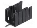 Heatsink: moulded; TO220; black; L: 19mm; W: 12.8mm; H: 12.7mm STONECOLD HS-011