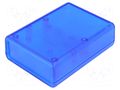 Enclosure: with panel; with flap on baterries; 1593; X: 66mm; ABS HAMMOND HM-1593PTBU