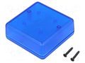 Enclosure: multipurpose; X: 66mm; Y: 66mm; Z: 28mm; 1593; ABS HAMMOND HM-1593JTBU