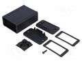 Enclosure: with panel; with fixing lugs; 1457; X: 59mm; Y: 80mm HAMMOND HM-1457C802BK