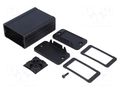 Enclosure: with panel; with fixing lugs; 1457; X: 59mm; Y: 80mm HAMMOND HM-1457C802BK