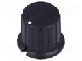 Knob; with flange; bakelite; Øshaft: 6.35mm; Ø19.5x20mm; black SR PASSIVES GWB19BK