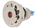 Indicator: LED; flat; orange; 24VDC; Ø12mm; IP67; for soldering ONPOW GQ12F-D/O/24