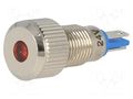 Indicator: LED; flat; orange; 24VDC; Ø8mm; IP67; for soldering ONPOW GQ8F-D/O/24