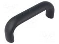 Holder; aluminium; black; H: 55mm; L: 145mm; W: 26mm; handle ELESA+GANTER GN565-26-128-SW