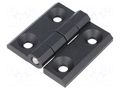 Hinge; Width: 50mm; zinc and aluminium alloy; black; H: 50mm ELESA+GANTER GN237-ZD-50-50-A