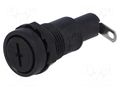 Fuse holder; 5x20mm; 10A; on panel; 250VAC; Cutout: Ø12.5mm SCI GBA-ZB11