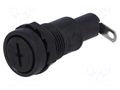Fuse holder; 5x20mm; 10A; on panel; 250VAC; Cutout: Ø12.5mm SCI GBA-ZB11