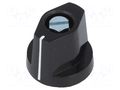 Knob; with flange,with pointer; plastic; Øshaft: 6mm; Ø13x16.5mm MENTOR G352.61