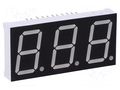 Display: LED; 7-segment; 20.32mm; 0.8"; No.char: 3; red; 11mcd WENRUN LTD080AUE-103A