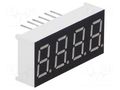 Display: LED; 7-segment; 9.14mm; 0.36"; No.char: 4; red; 6.8mcd WENRUN LFD036BUE-101B