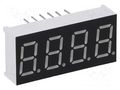 Display: LED; 7-segment; 9.14mm; 0.36"; No.char: 4; red; 6.8mcd WENRUN LFD036AUE-101C