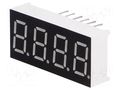 Display: LED; 7-segment; 9.14mm; 0.36"; No.char: 4; green; 4.6mcd WENRUN LFD036AAG-101