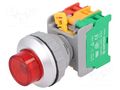 Switch: push-button; 30mm; Stabl.pos: 1; NC + NO; red; IP65; LBL30 AUSPICIOUS LBL30-1-O/C-R