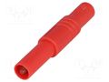 Connector: 4mm banana; plug; 24A; 1kVDC; red; insulated; 3mΩ HIRSCHMANN T&M LASSGRT