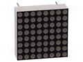 Display: LED; matrix; 8x8; red; 3÷4.5mcd; cathode; 20x20mm; 1.8÷2.4V LUCKYLIGHT KWM-20881CSB