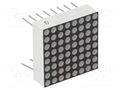 Display: LED; matrix; 8x8; red; 3÷4.5mcd; anode; 20x20mm; 1.8÷2.4V LUCKYLIGHT KWM-20881ASB