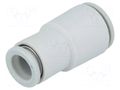 Push-in fitting; straight,reductive; -1÷10bar; polypropylene SMC KQ2H08-10A