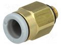 Push-in fitting; threaded,straight; -1÷10bar; brass; Thread: M5 SMC KQ2H06-M5A