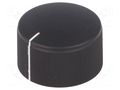 Knob; with pointer; aluminium,plastic; Øshaft: 6mm; Ø25x15mm CLIFF KMK25B