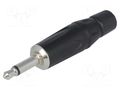 Connector: Jack 3,5mm; plug; male; mono; ways: 2; straight; black AMPHENOL KM2PB
