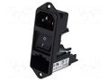 Connector: AC supply; socket; male; 10A; 250VAC; C14 (E); KD SCHURTER KD14.1101.151