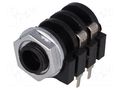 Connector: Jack 6,3mm; socket; female; mono,high; ways: 2; THT NINIGI JC-212