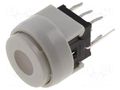 Switch: keypad; Pos: 2; DPDT; 0.1A/30VDC; white; LED; white; THT; 1.5N HIGHLY ELECTRIC PB6136FBL-5