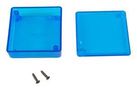ENCLOSURE, ABS, 60MMX60MMX60MM, CLR BLUE 1551TTTBU