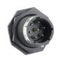 CIRCULAR CONN, RCPT, 7POS, JAM NUT UTGX714E7P